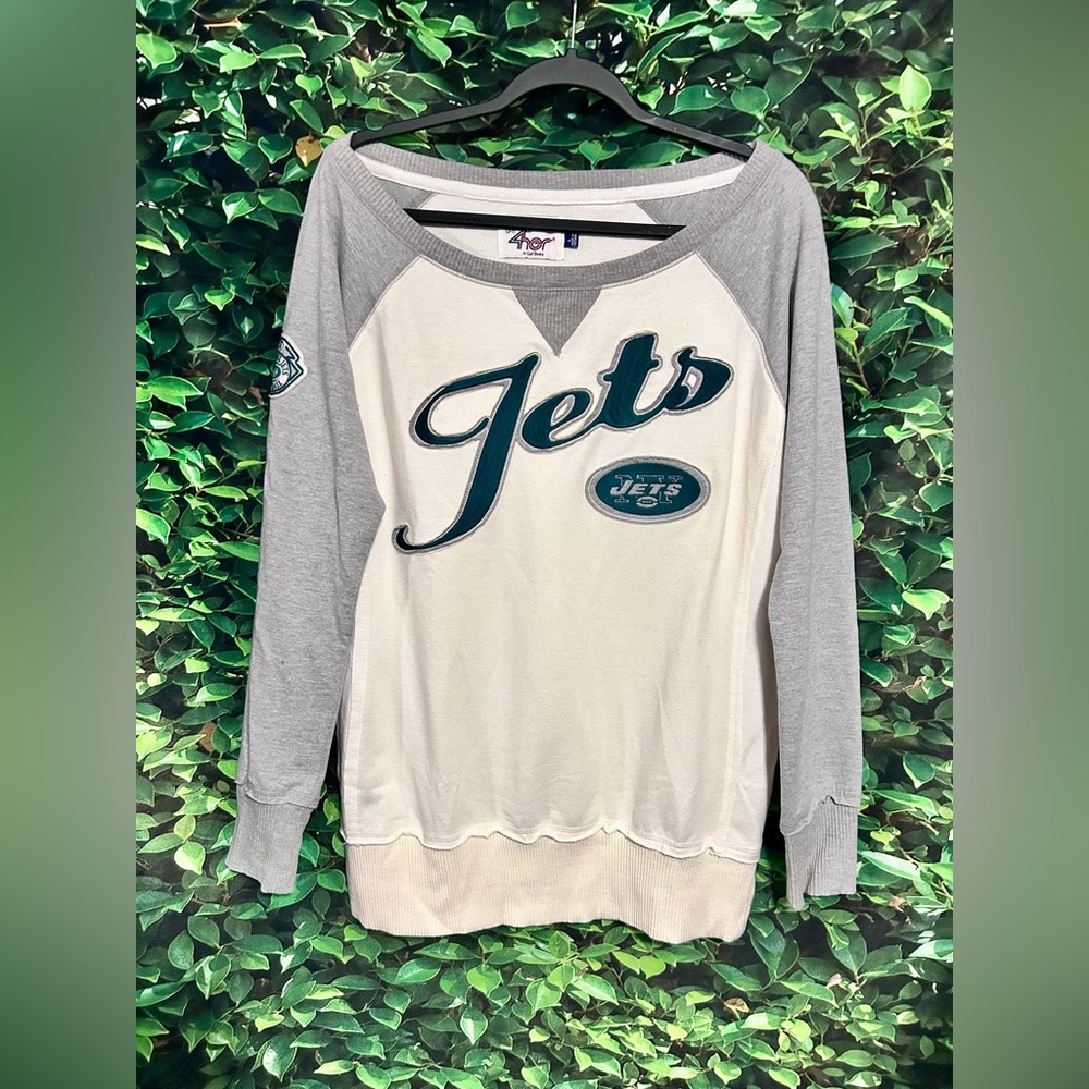 Carl Banks 4Her Jets Football Sweatshirt Jr Girls Large